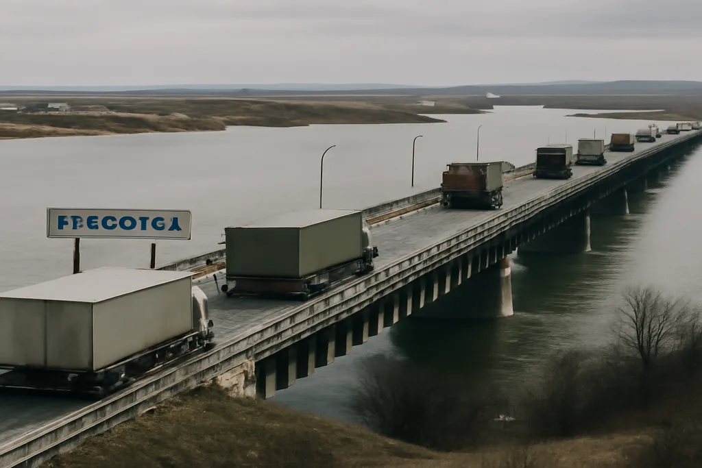 Pont routier frontalier entre la Russie et la Chine en Extrême-Orient