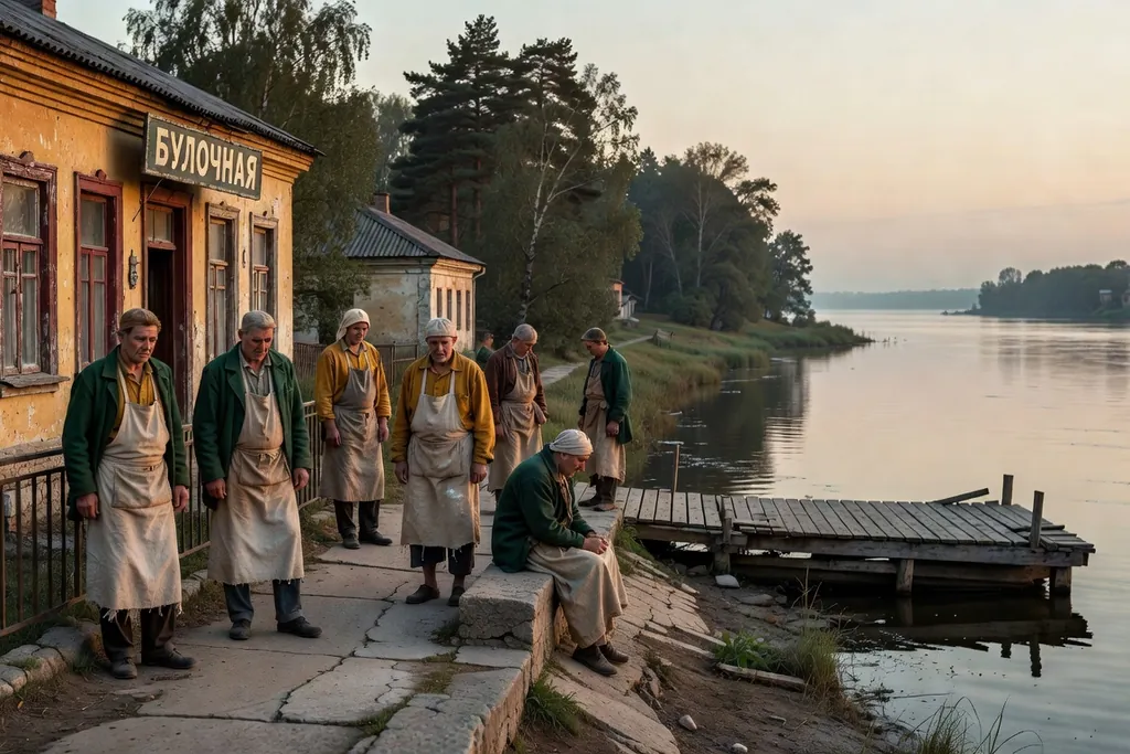 Scène documentaire illustrant boulangers briansk salaires dans une région russe