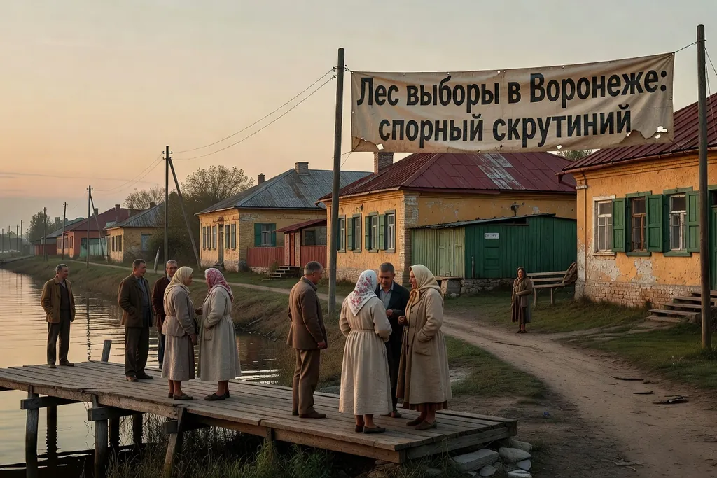 Scène documentaire illustrant elections legislatives conditions douteuses dans une région russe