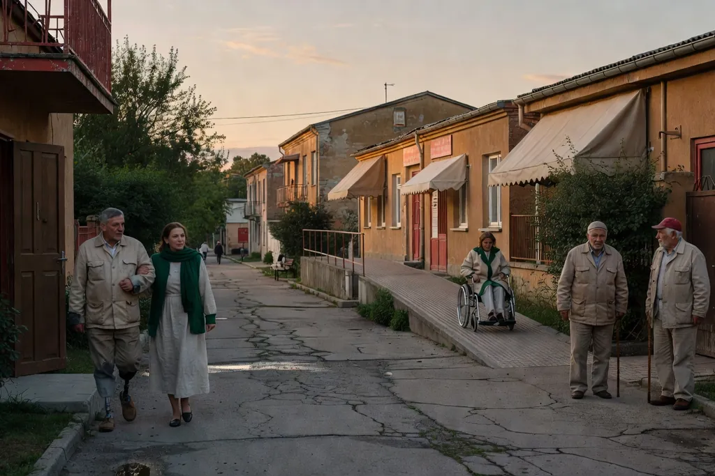 Scène documentaire illustrant finies les etudes au travai dans une région russe