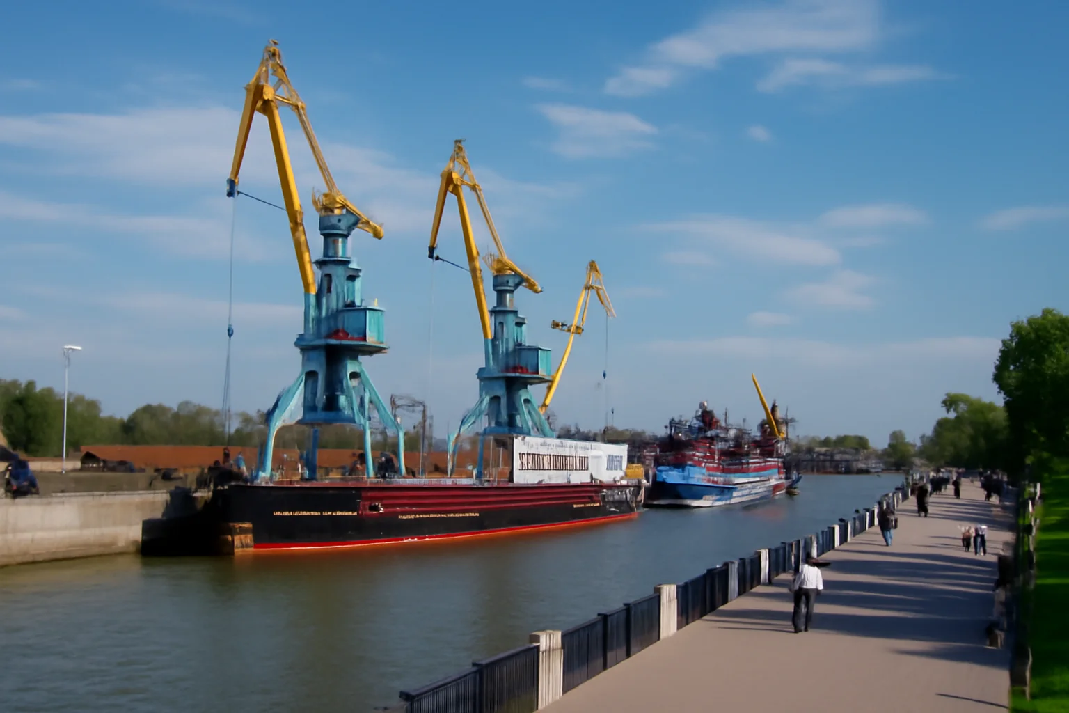 Quais du port fluvial de Rostov-sur-le-Don sur le Don