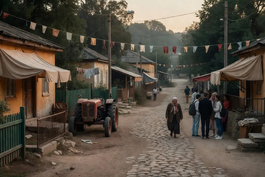 Scène documentaire illustrant gays chez cosaques dans une région russe