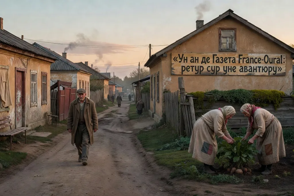 Scène documentaire illustrant gazeta france oural un an dans une région russe