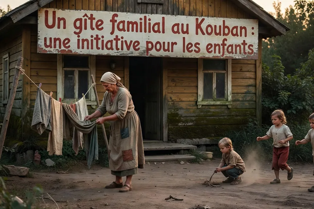 Scène documentaire illustrant gite familia dans une région russe
