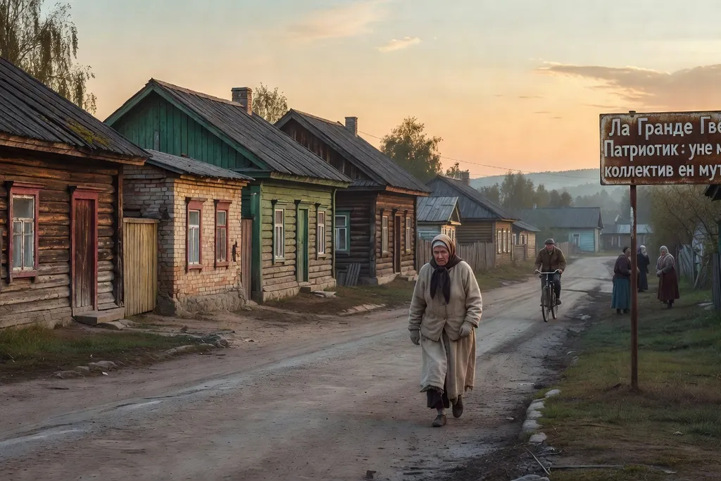 Scène documentaire illustrant grande guerre patriotique nouvelle religion dans une région russe