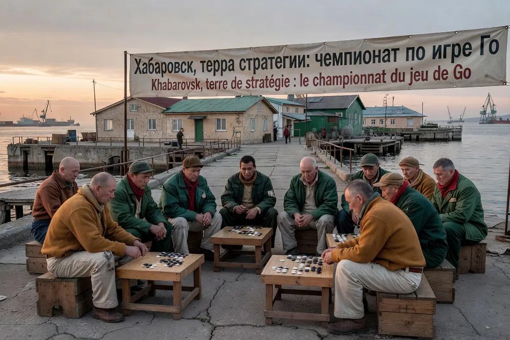 Scène documentaire illustrant khabarovsk championnat jeu de go dans une région russe