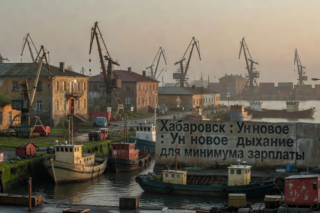 Scène documentaire illustrant khabarovsk salaire minimum local releve dans une région russe