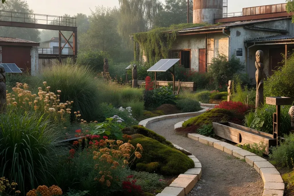 Aménagement d'espaces verts à Lioudinovo, intégrant l'industrie et l'écologie