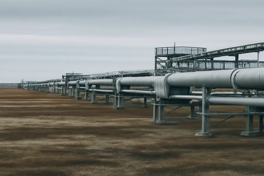 Pipeline de gaz naturel traversant la toundra arctique de Iamalie