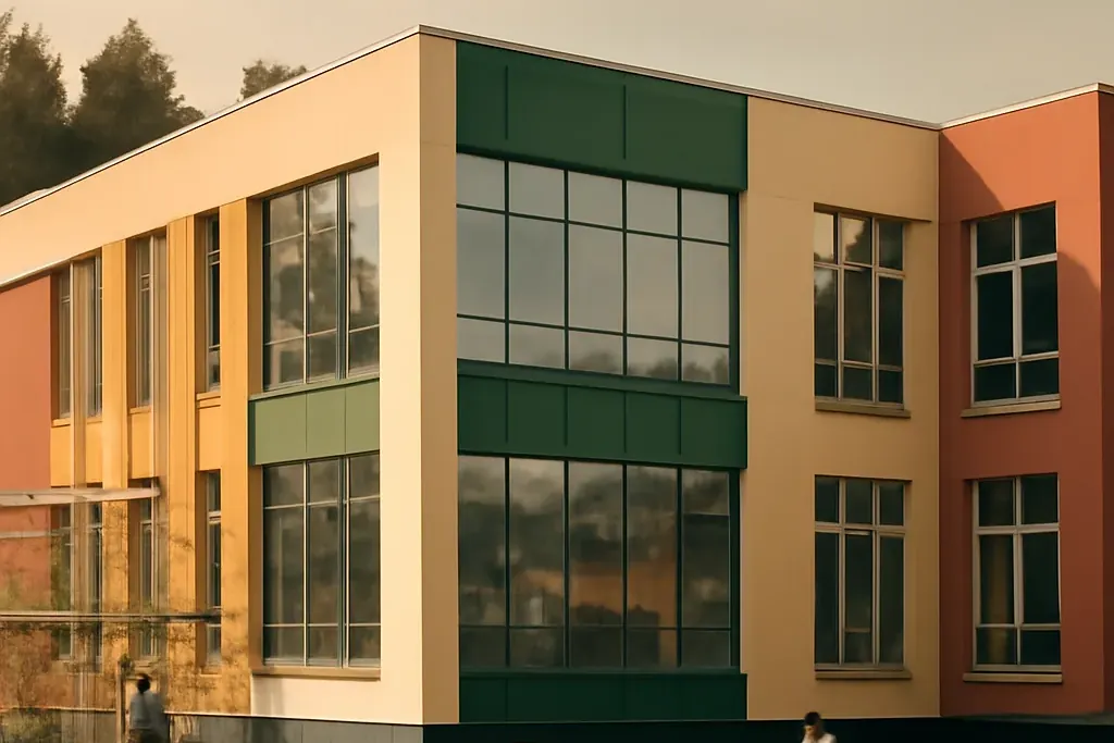 École moderne en construction à Novossibirsk