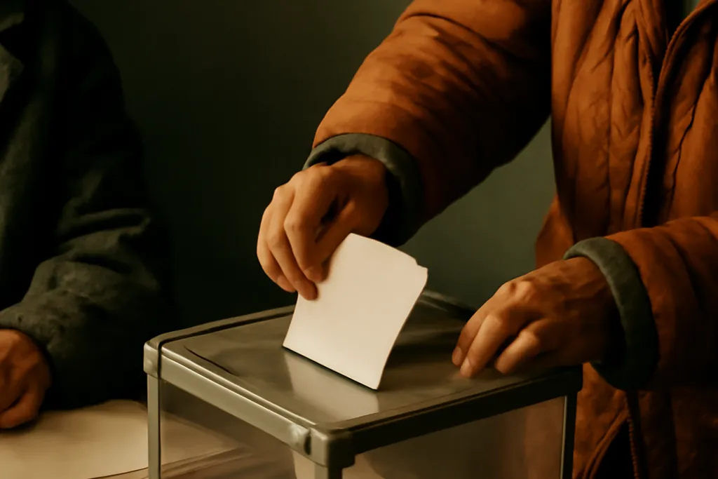 Vue de terrain liée à oulan oude manoeuvres electorales, Russie des régions
