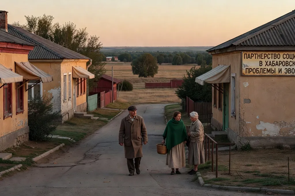 Scène documentaire illustrant partenariat social action dans une région russe
