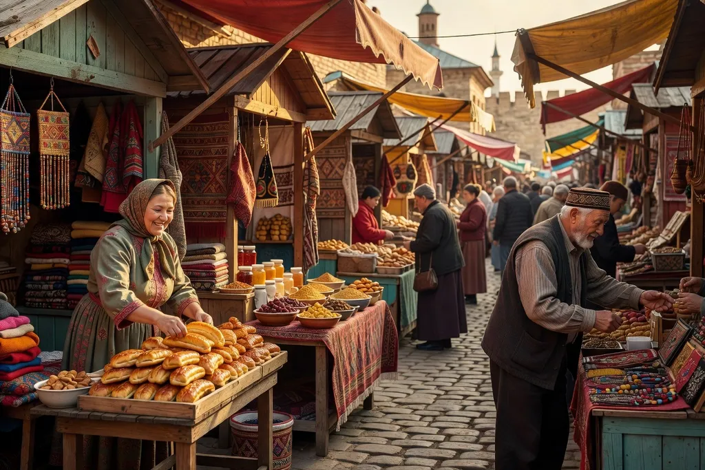Bazar traditionnel tatar dans la vieille ville de Kazan