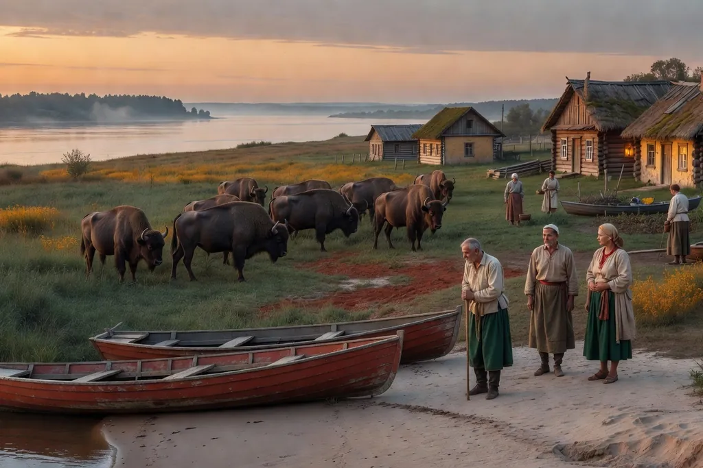 Scène documentaire illustrant reintroduction bison europeen dans une région russe