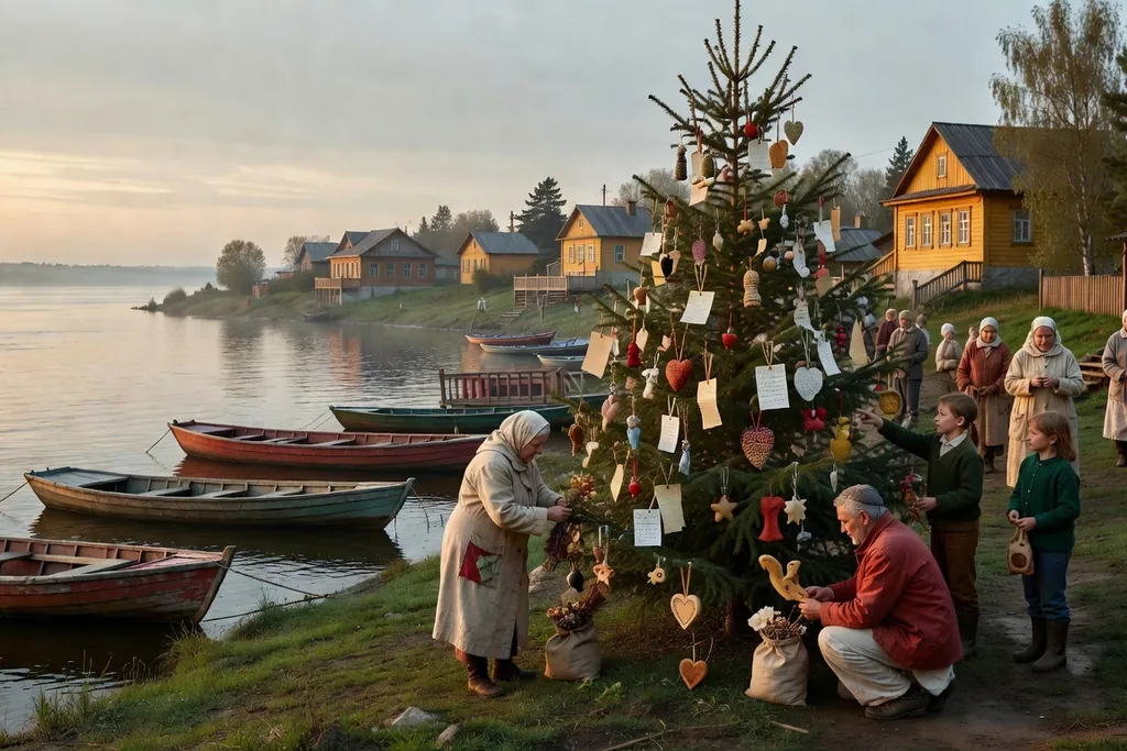 Scène documentaire illustrant samara sapin voeux 2 dans une région russe