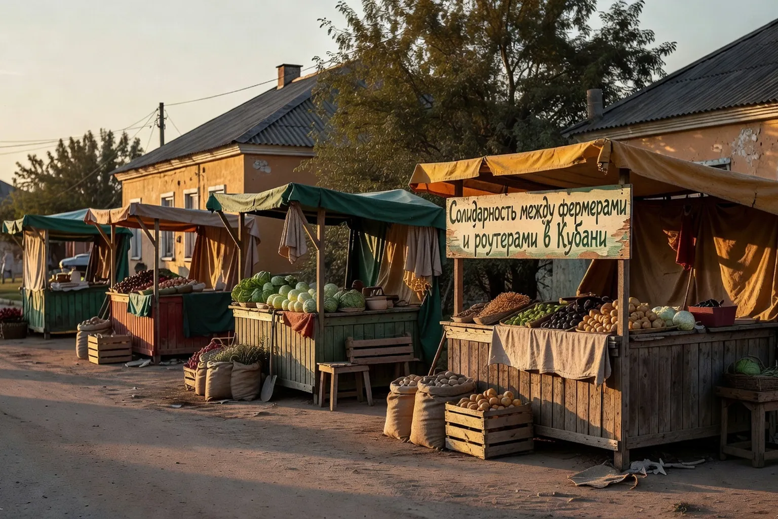 Solidarité entre fermiers et routiers dans le Kouban
