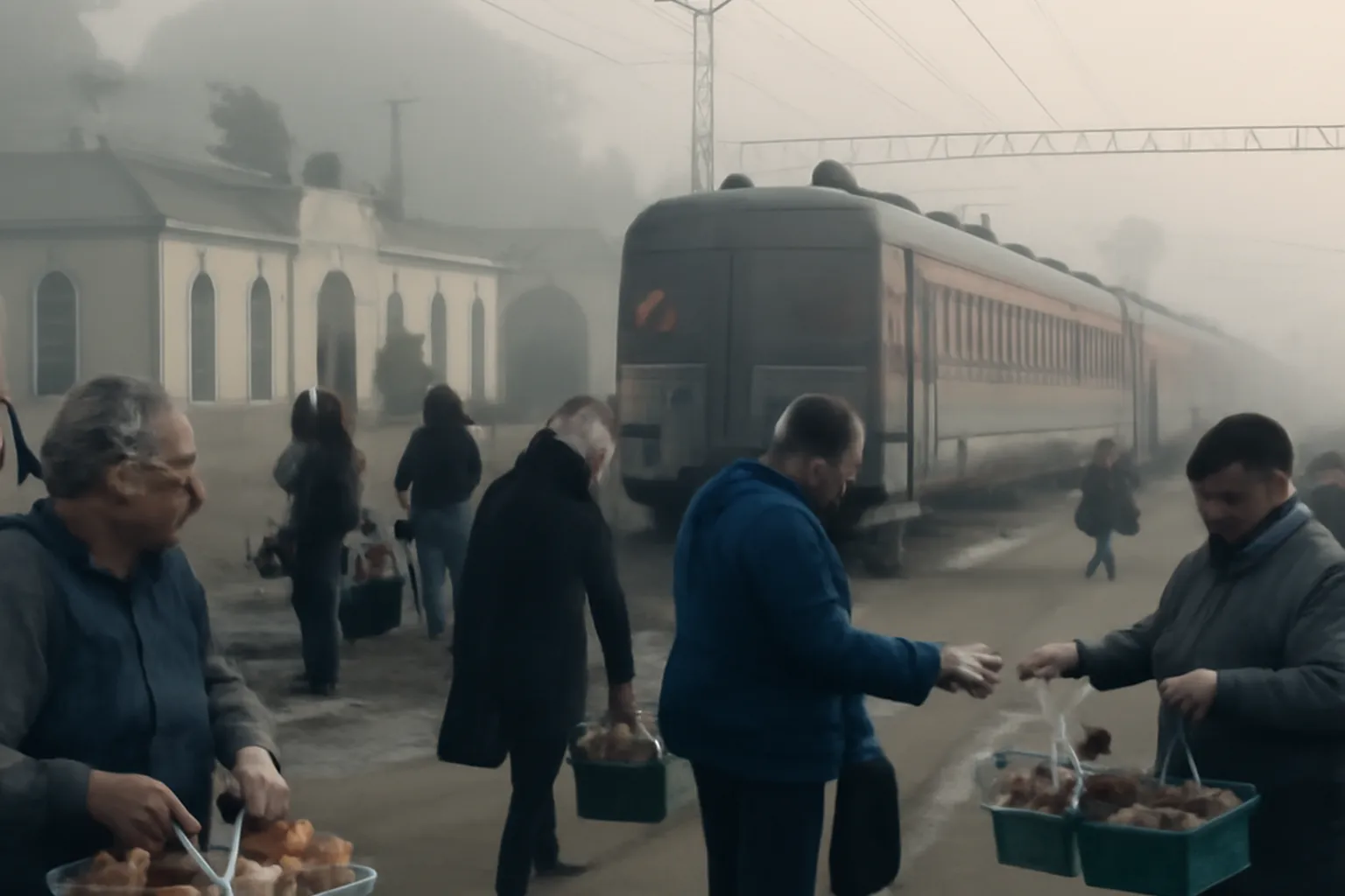Petite gare de province russe sur la ligne du Transsibérien