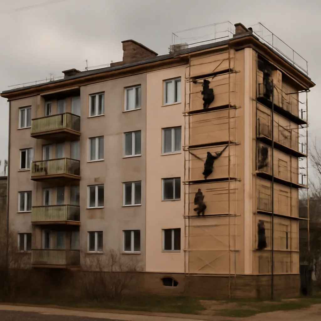 Khrouchtchevki, immeubles soviétiques à cinq étages en province russe